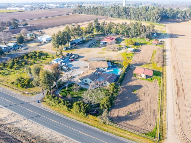 aerial view featuring a rural view