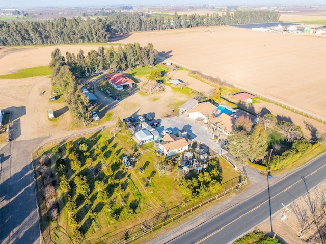 aerial view with a rural view