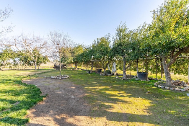 surrounding community featuring a rural view and a lawn