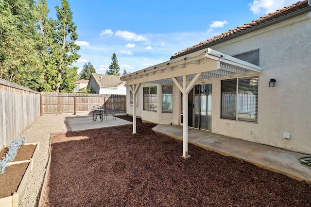 view of yard with a patio area