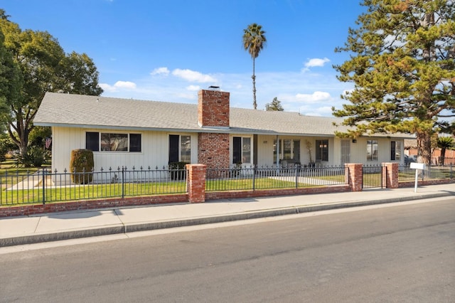 view of ranch-style home