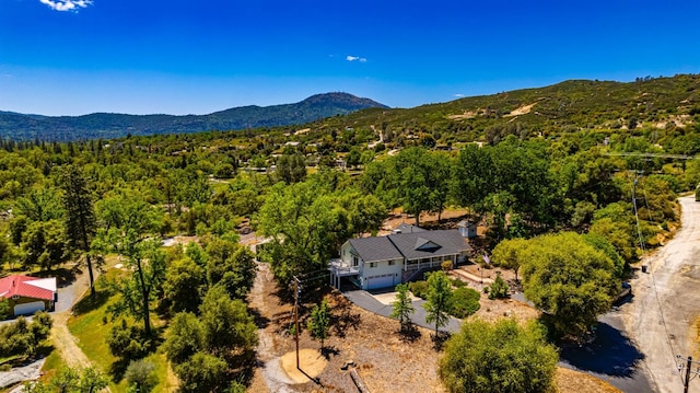 aerial view featuring a mountain view