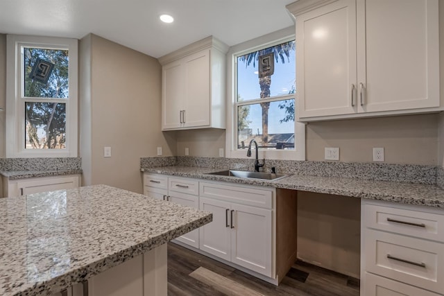 kitchen featuring white cabinetry, plenty of natural light, and sink