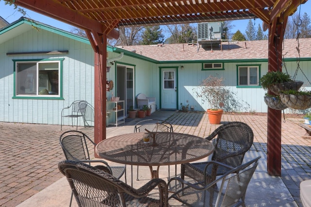 view of patio with outdoor dining space