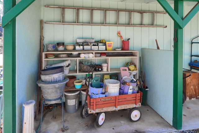 view of storage area