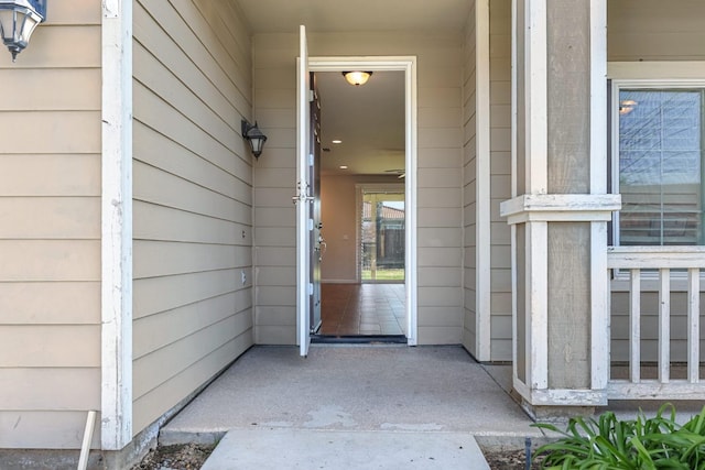 view of doorway to property