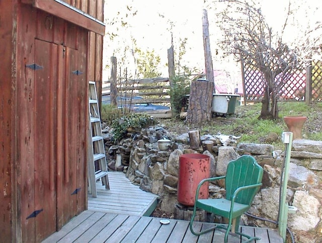 view of wooden terrace