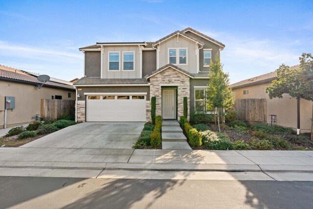 view of front of home featuring a garage