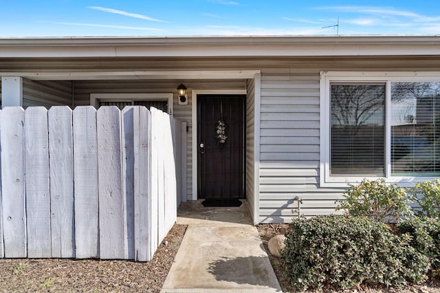 view of doorway to property