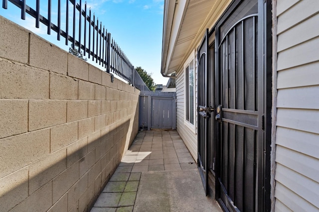 view of patio / terrace featuring fence