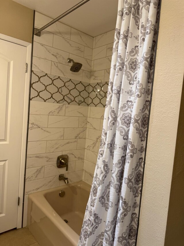 1590 W Escalon, Fresno, CA 93711 - full bathroom with shower / bath combination with curtain