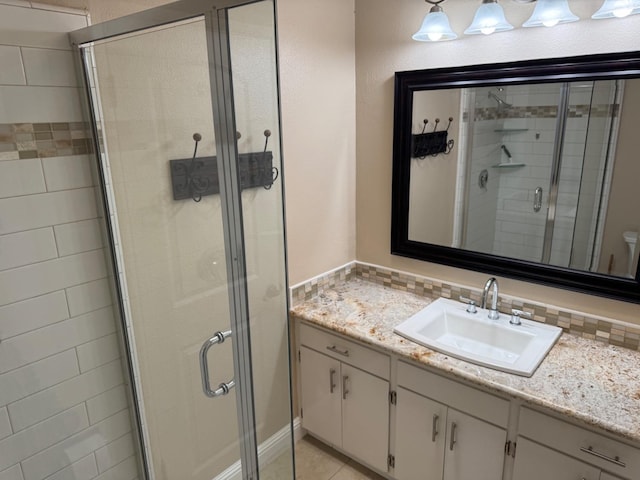 1590 W Escalon, Fresno, CA 93711 - bathroom with vanity and a stall shower