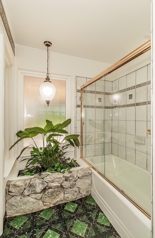 3670 S Newmark Ave, Sanger, CA 93654 - bathroom with bath / shower combo with glass door