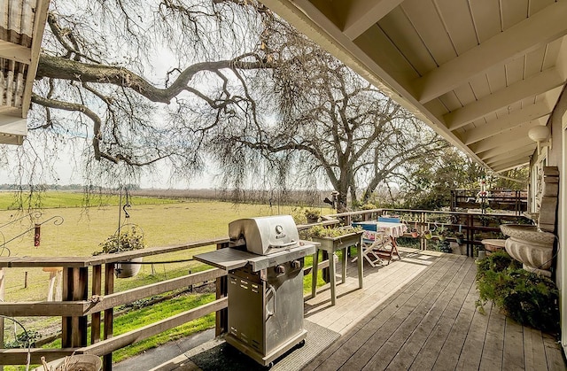 3670 S Newmark Ave, Sanger, CA 93654 - deck featuring area for grilling and a rural view