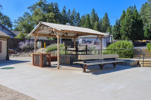 view of community featuring a patio