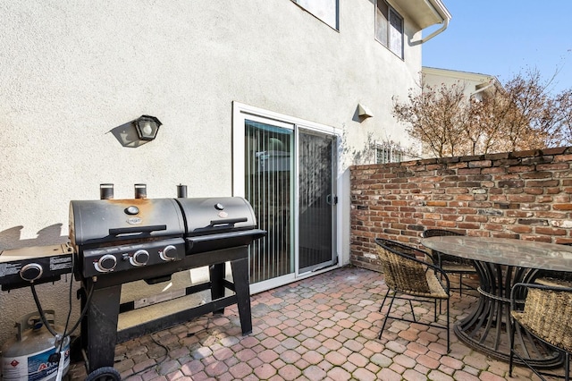 view of patio / terrace featuring grilling area