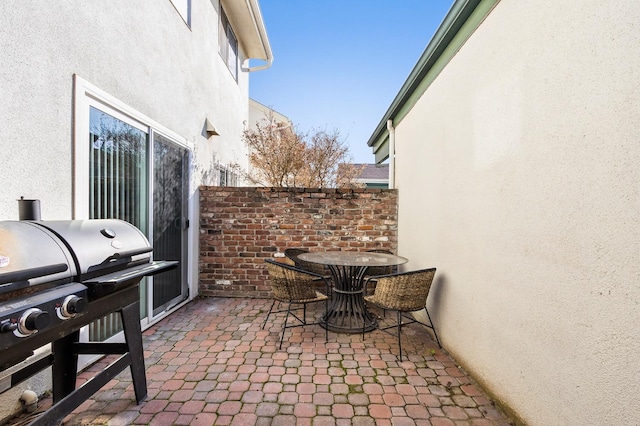 view of patio / terrace featuring area for grilling