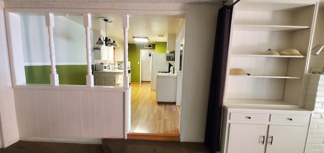 interior space featuring light wood-type flooring