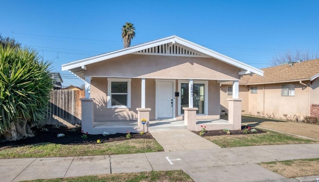 bungalow with covered porch