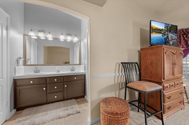 bathroom with vanity