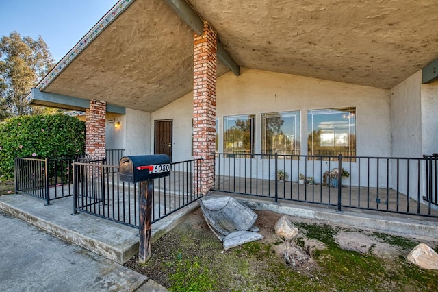 exterior space with covered porch