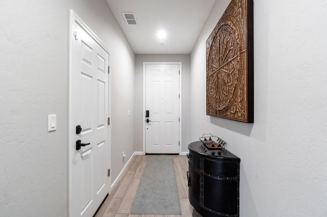 entryway featuring light wood-type flooring