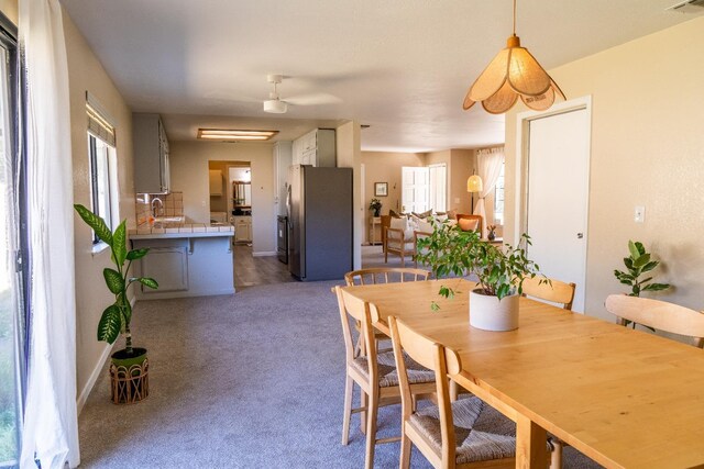 42959 Ranger Circle Ct, Coarsegold, CA 93614 - dining space with dark carpet