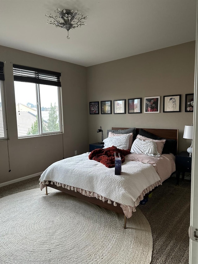 bedroom featuring carpet