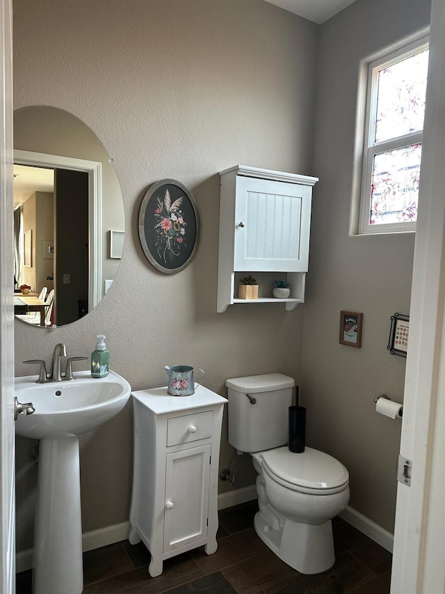 bathroom with toilet and sink