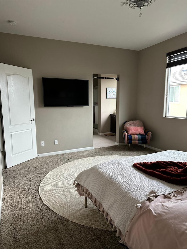 view of carpeted bedroom