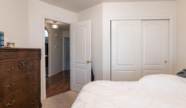 bedroom featuring a closet