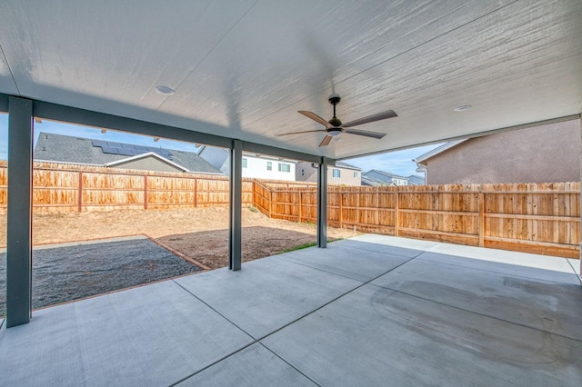 view of patio / terrace with ceiling fan