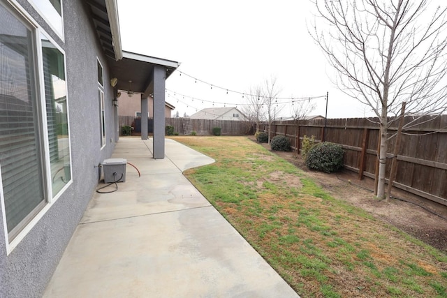 view of yard featuring a patio area