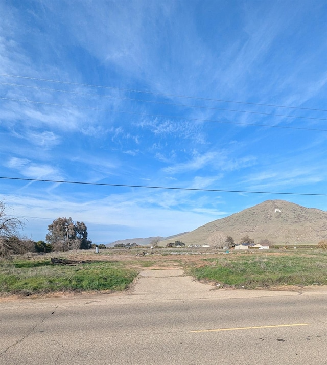 view of road featuring a mountain view