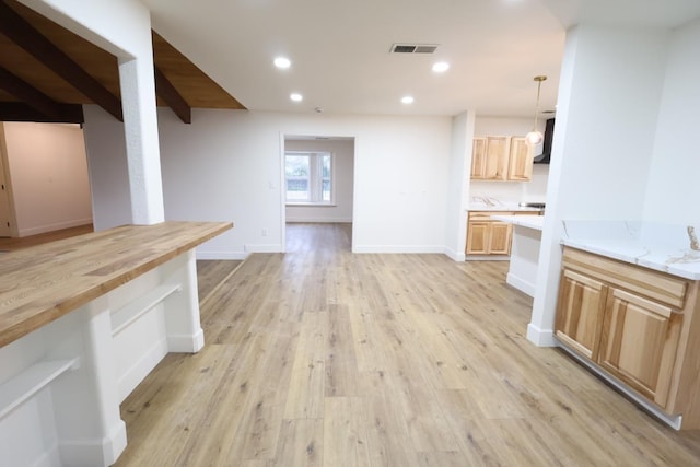 interior space featuring light hardwood / wood-style flooring