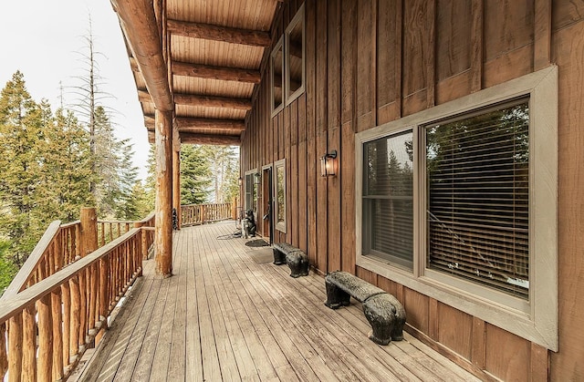 view of wooden terrace