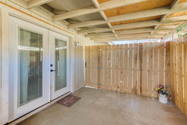 view of patio with french doors