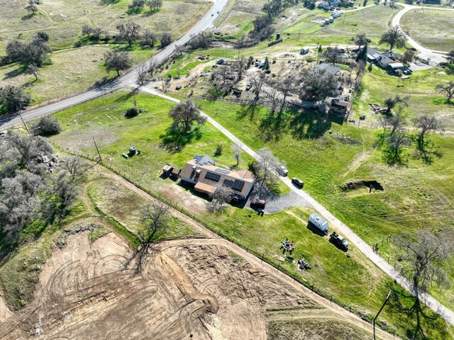 aerial view featuring a rural view