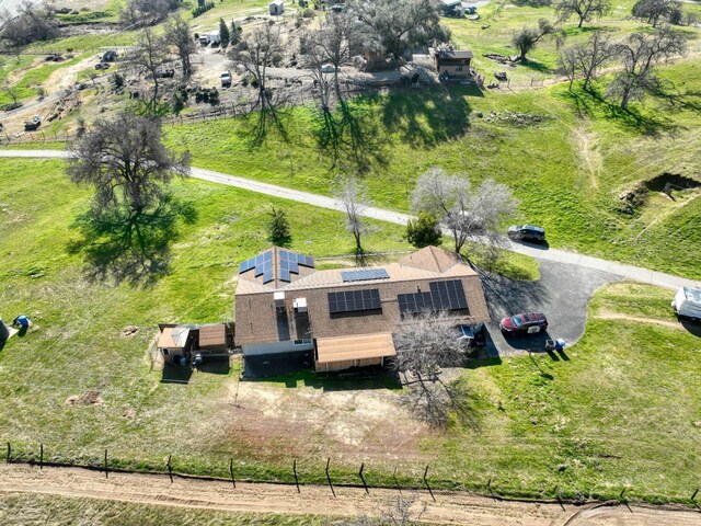 aerial view with a rural view