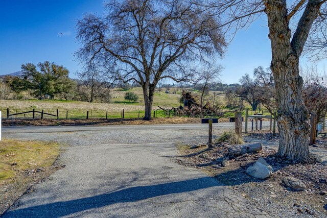 view of road featuring a rural view