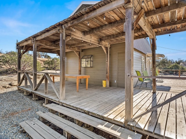 view of wooden deck