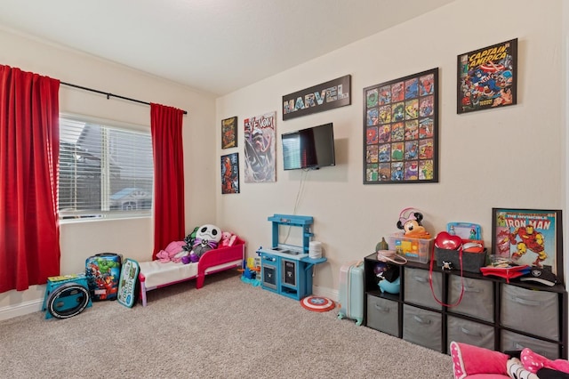 playroom with carpet floors