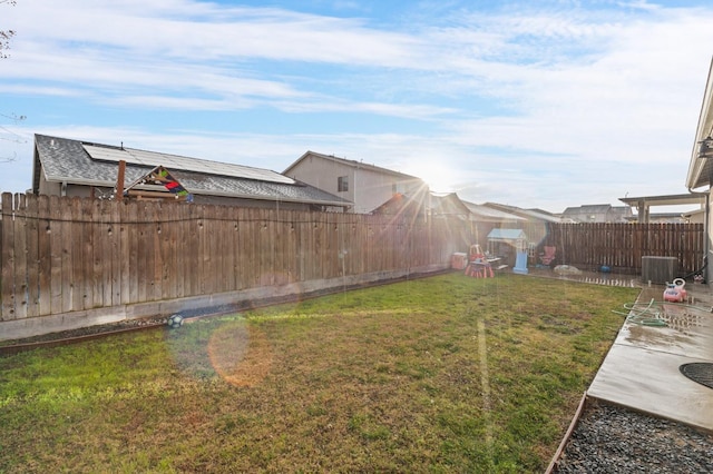 view of yard with cooling unit