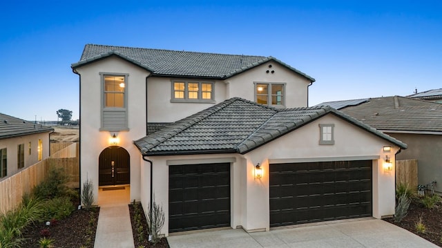 view of front of house featuring a garage