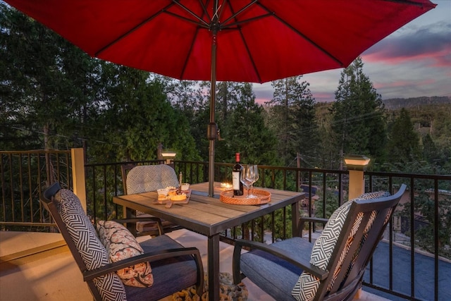 view of deck at dusk