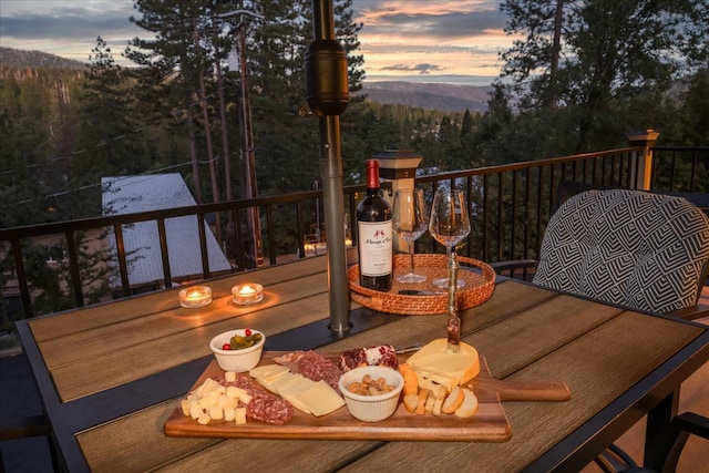 view of deck at dusk