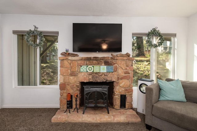 view of carpeted living room