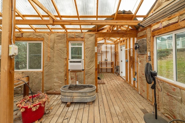 sunroom featuring cooling unit
