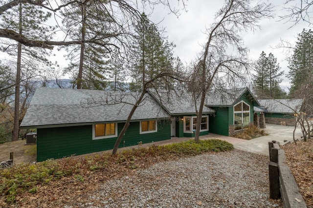 single story home with central AC