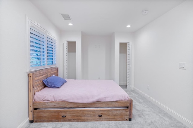 view of carpeted bedroom